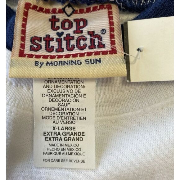 Top Stitch by Morning Sun Christmas Pullover Sweatshirt Women's Size XL - Picture 9 of 12